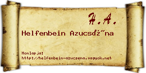 Helfenbein Azucséna névjegykártya